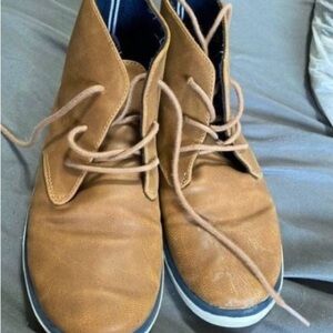 Nautica Tan Suede Ankle Boots with Rubber Sole